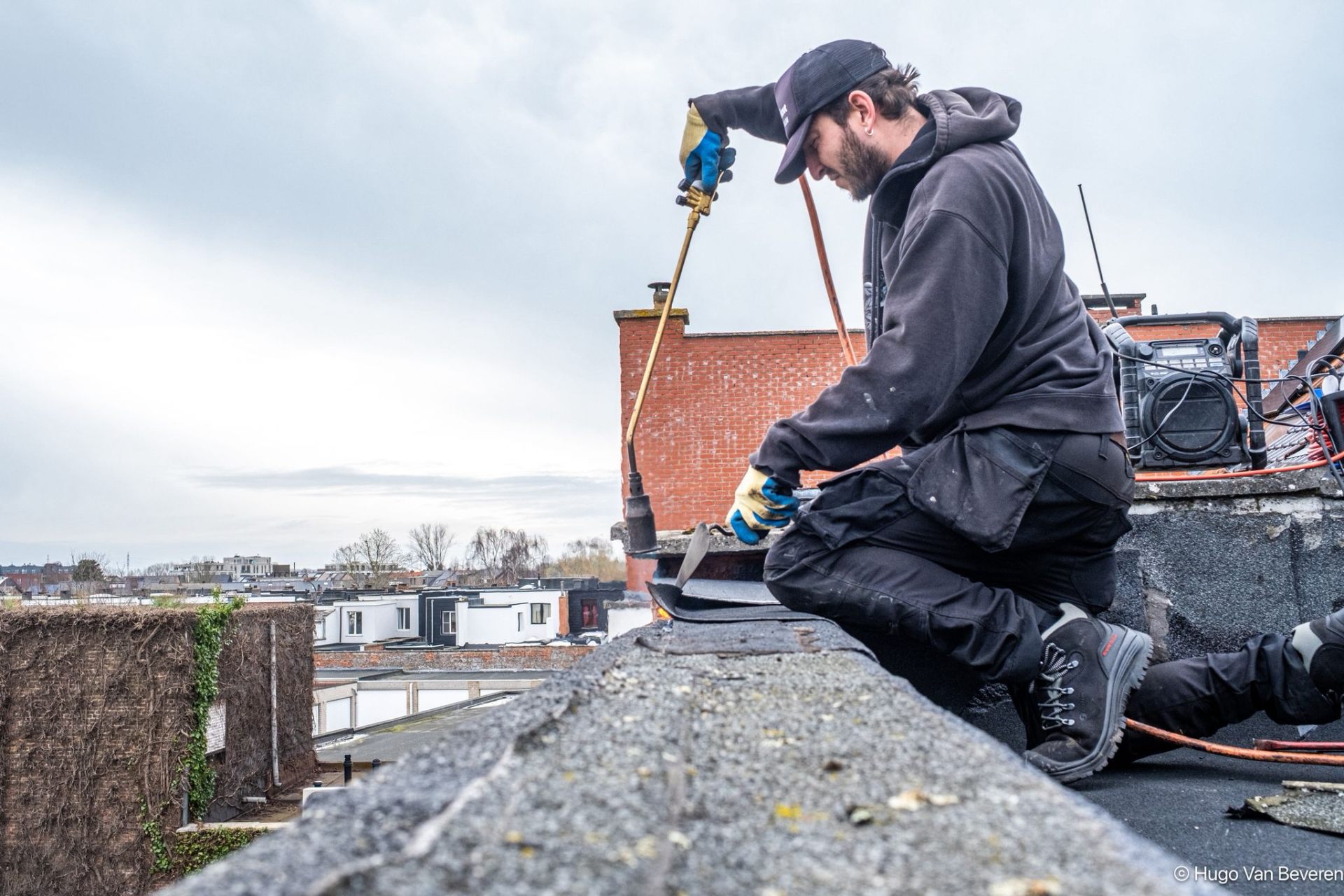 Modern Belgisch huis met nieuw plat dak